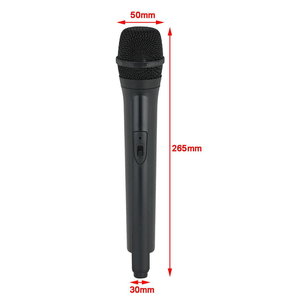 Classic Plastic Wireless Microphone Props Fake Mic Toy Handheld Black