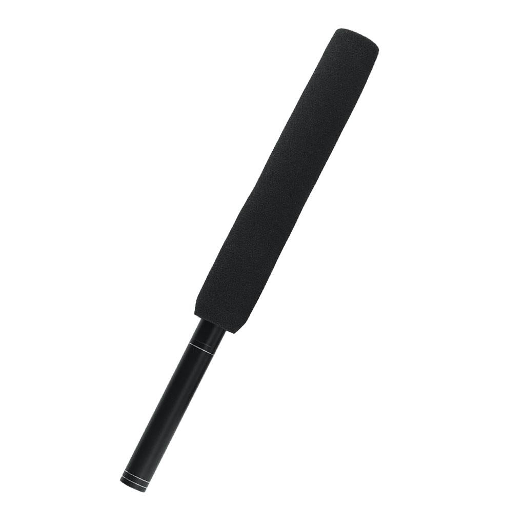 Classic Plastic Interview Microphone Props Fake Mic Toy Handheld Black 27cm