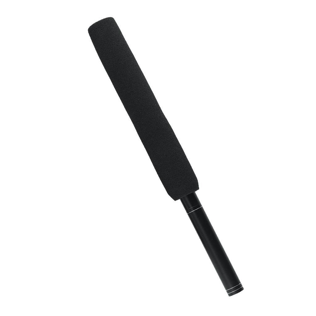 Classic Plastic Interview Microphone Props Fake Mic Toy Handheld Black 27cm