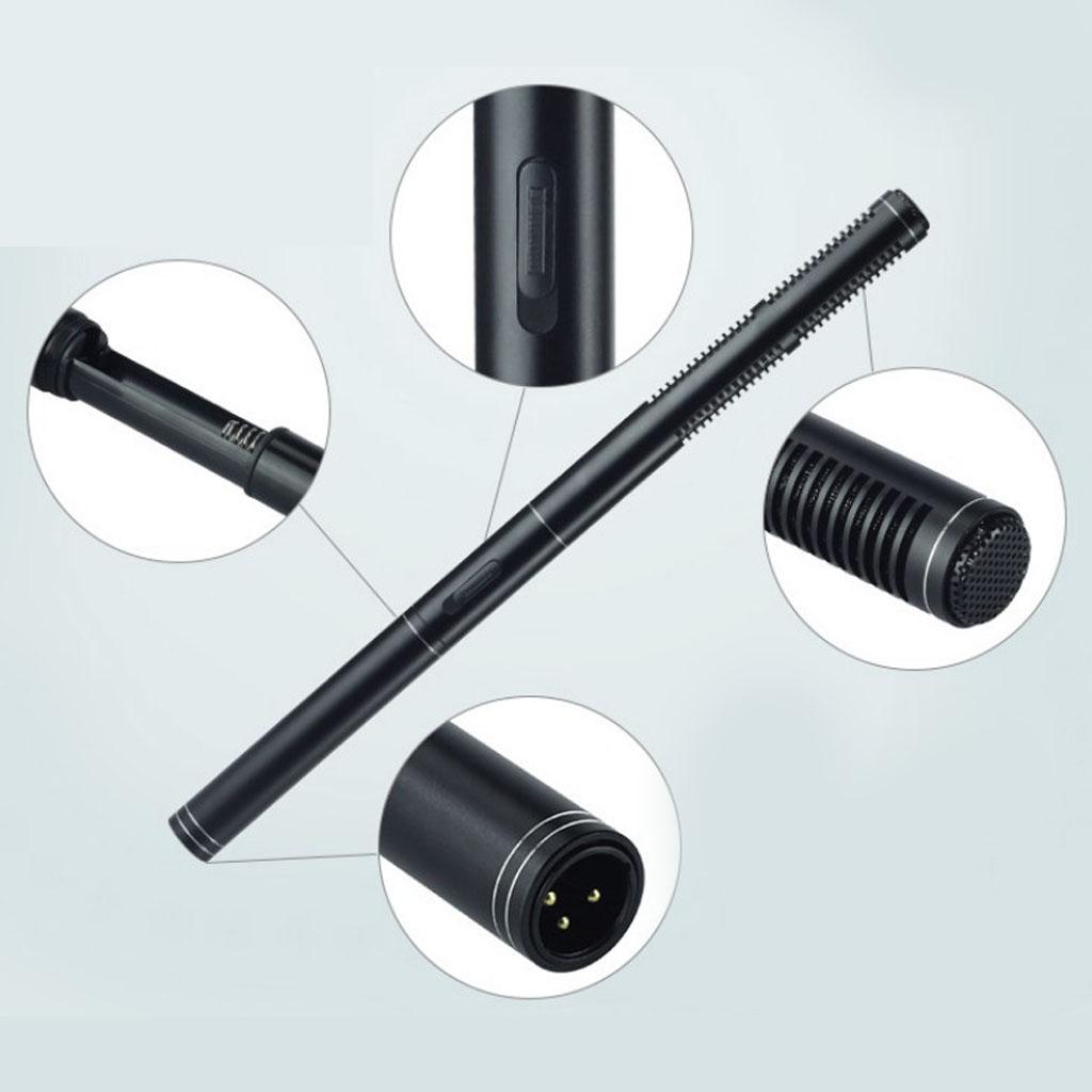 Classic Plastic Interview Microphone Props Fake Mic Toy Handheld Black 36cm