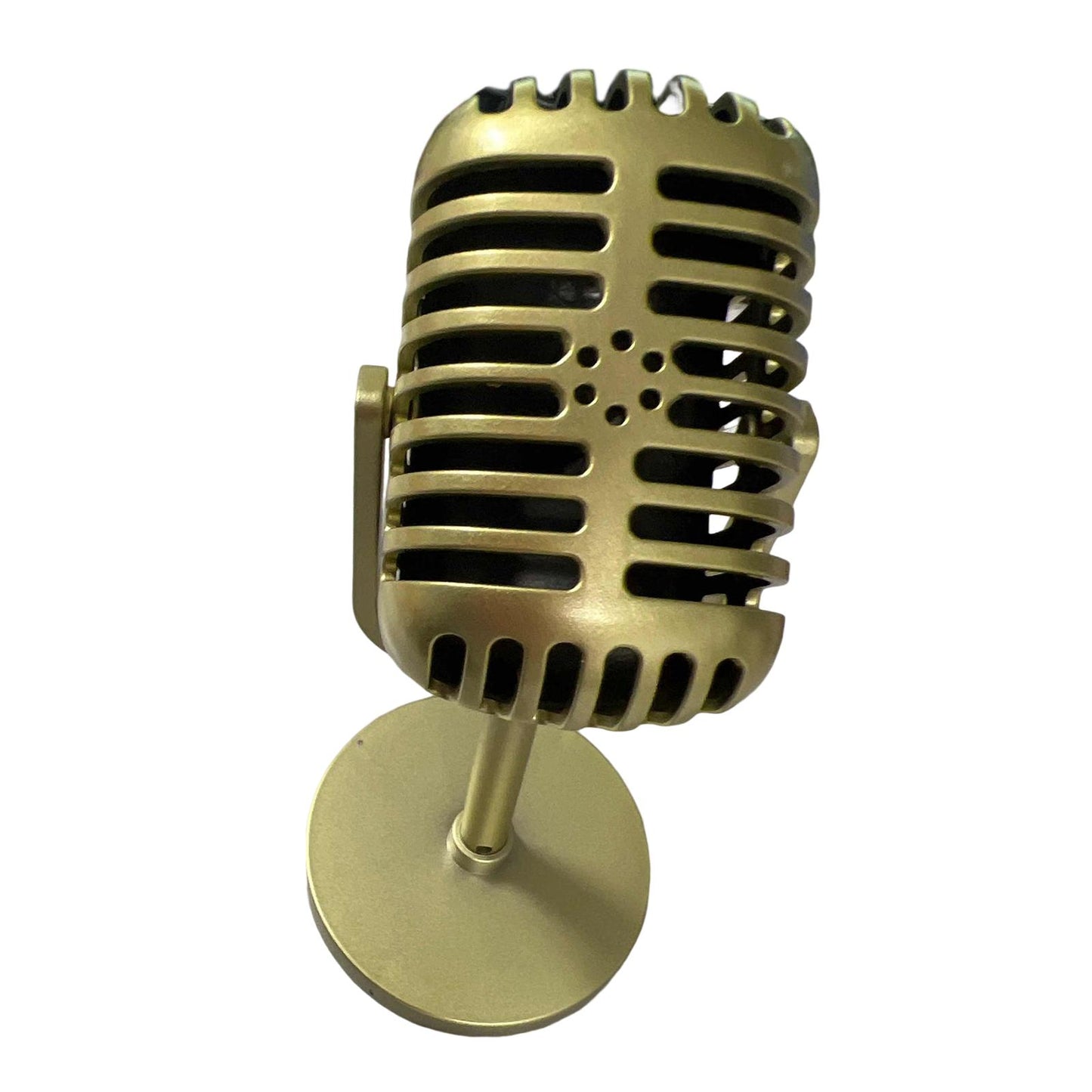 Classic Retro Vintage Style Microphone Prop Photography Props Old Mic Golden