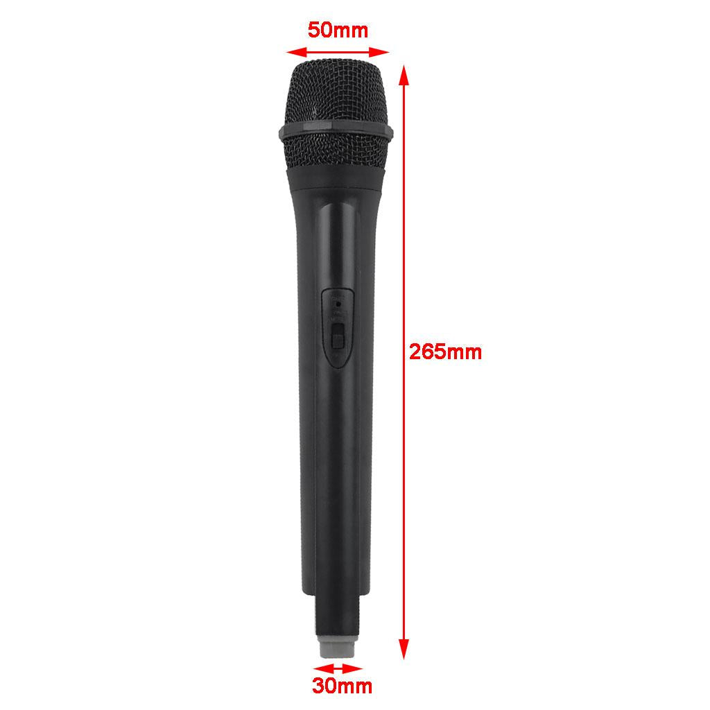 Classic Plastic Wireless Microphone Props Fake Mic Toy Handheld Gray