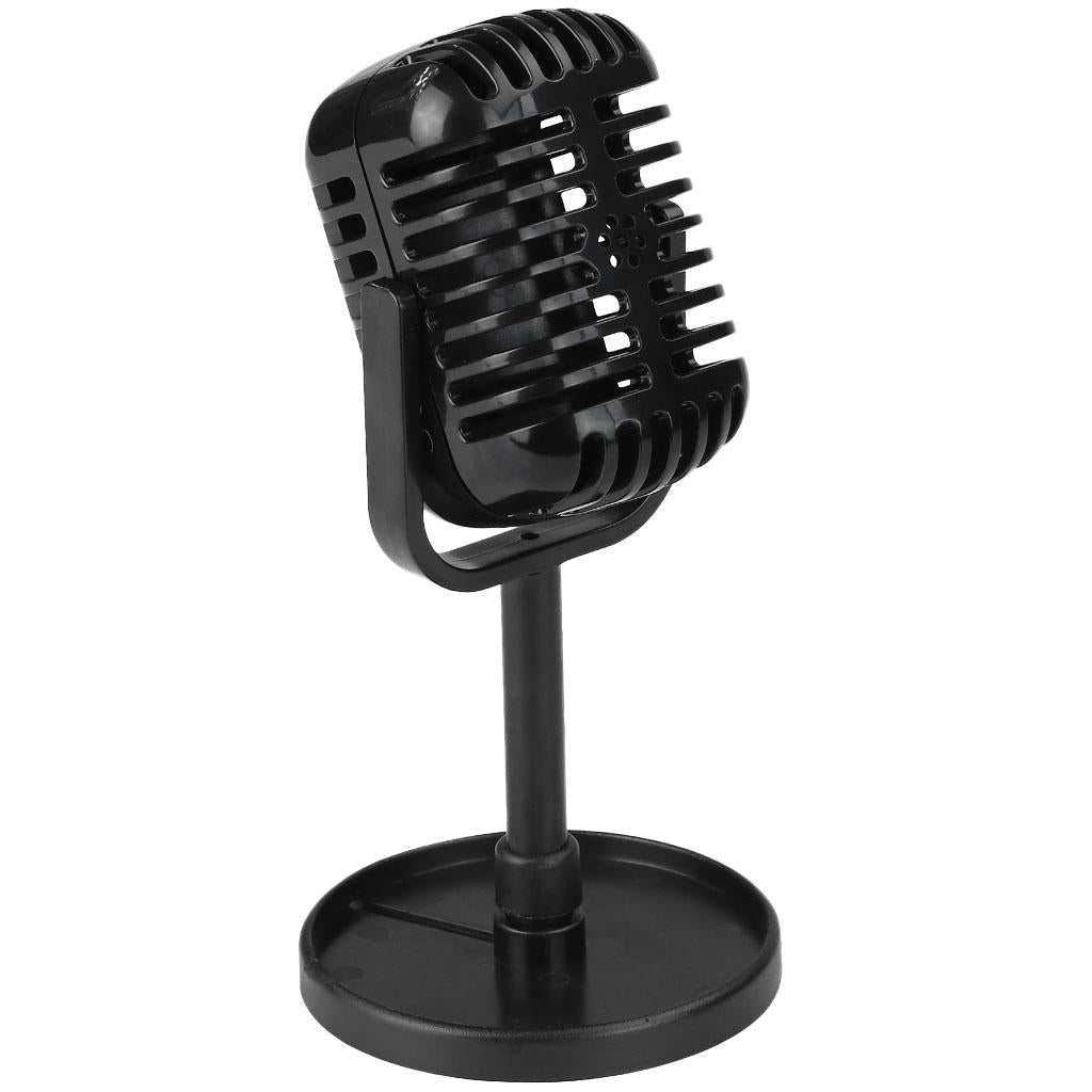 Classic Retro Vintage Style Microphone Prop Photography Props Old Mic Black