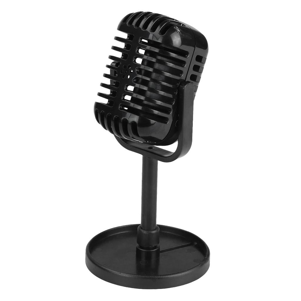 Classic Retro Vintage Style Microphone Prop Photography Props Old Mic Black