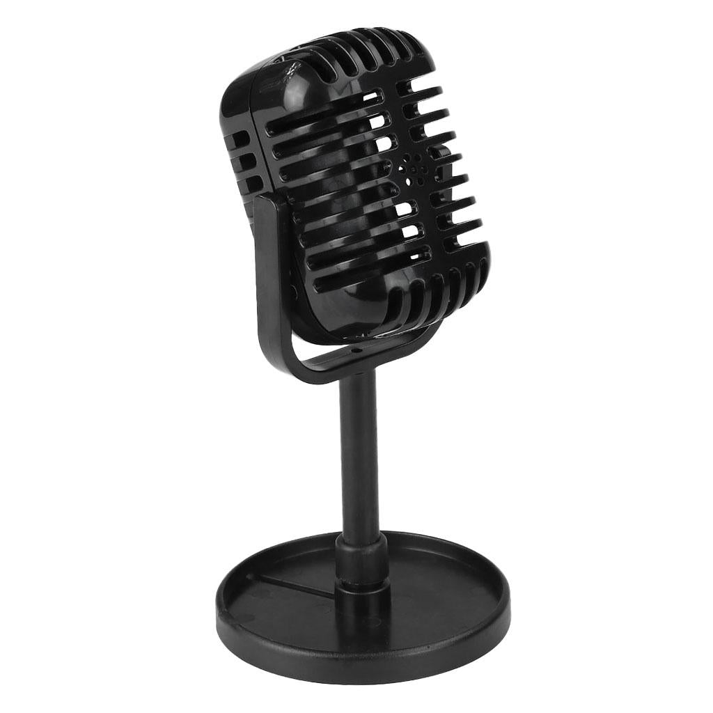 Classic Retro Vintage Style Microphone Prop Photography Props Old Mic Black