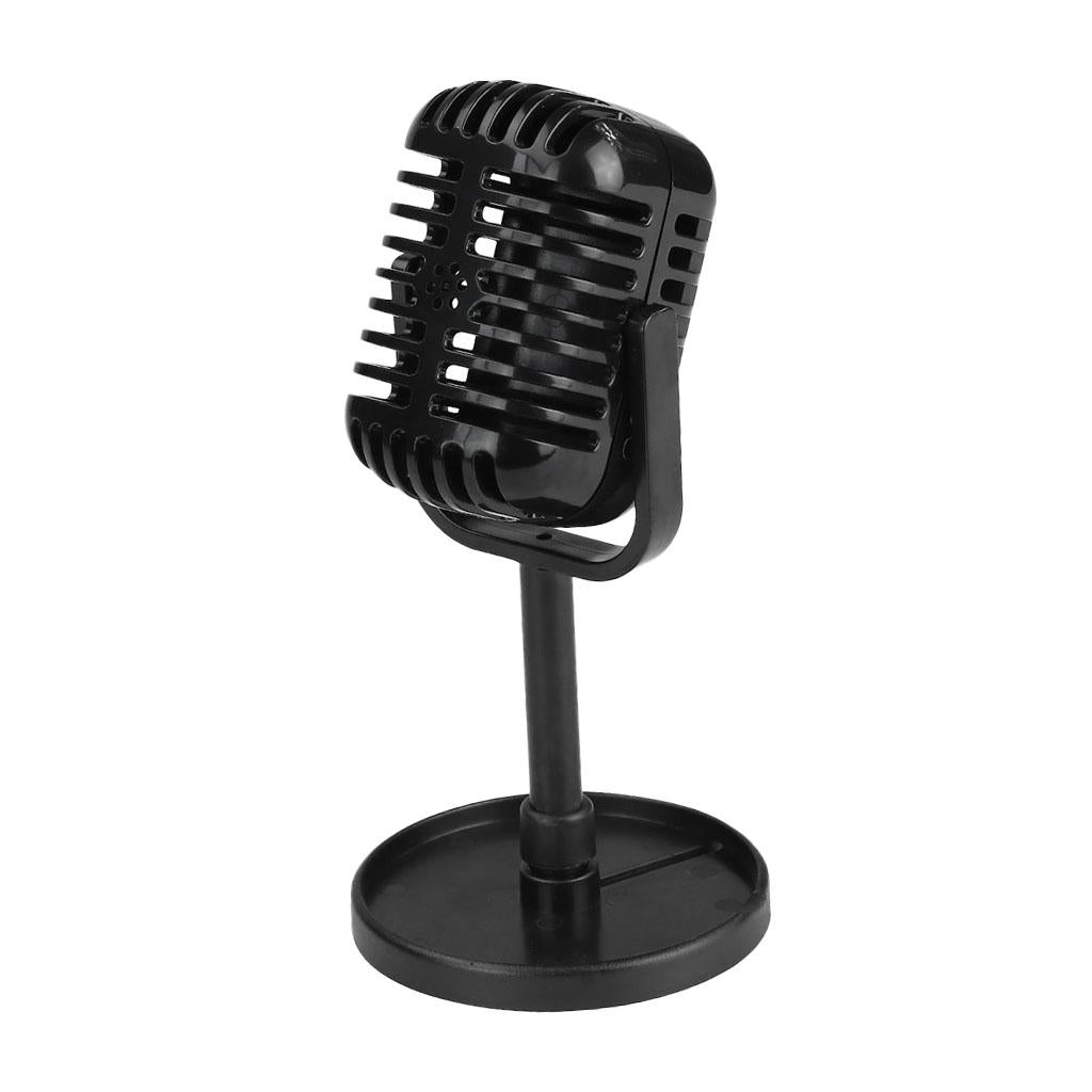 Classic Retro Vintage Style Microphone Prop Photography Props Old Mic Black