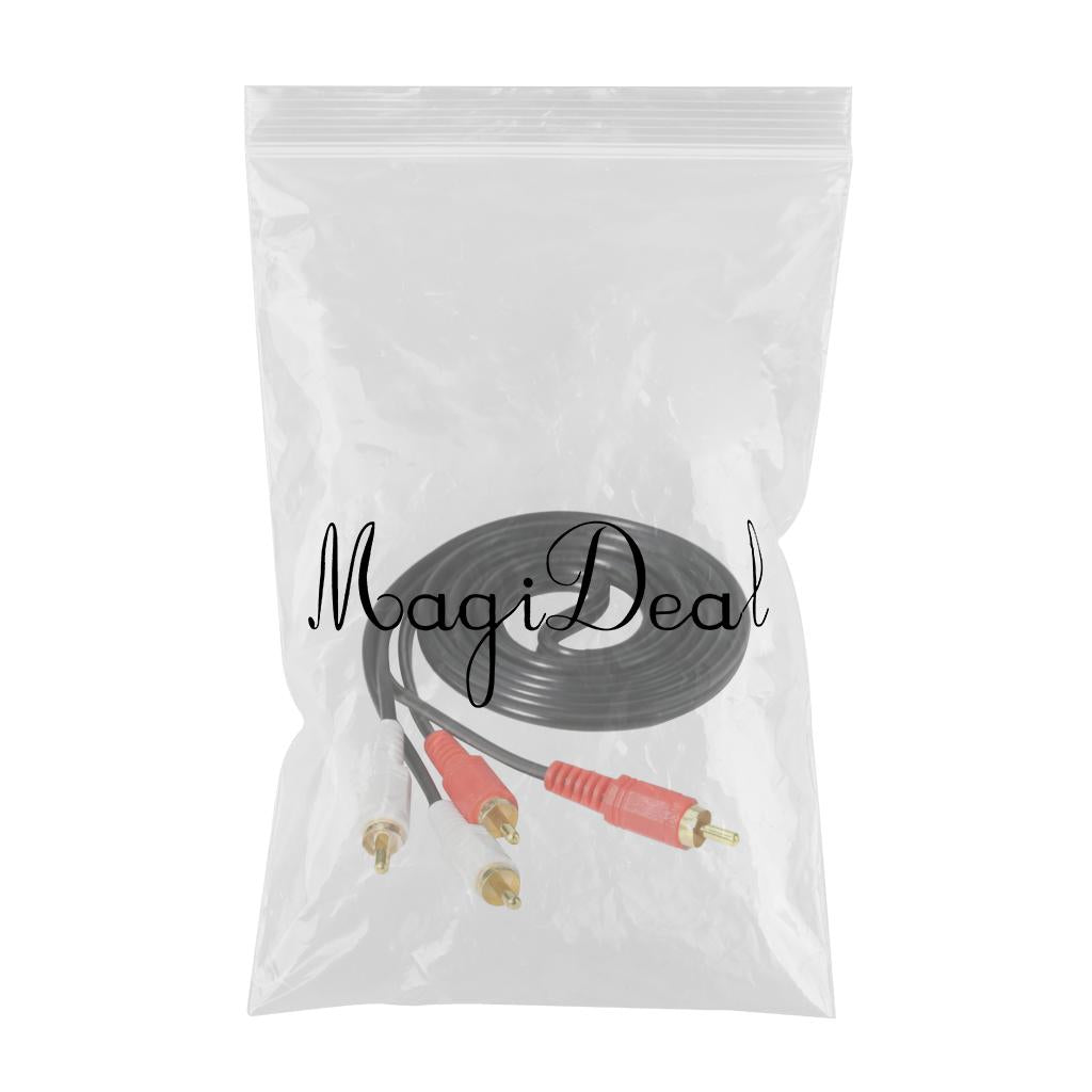 1.2m 2RCA Male to 2RCA Male Stereo Audio Cable Gold Plated for Home Theater