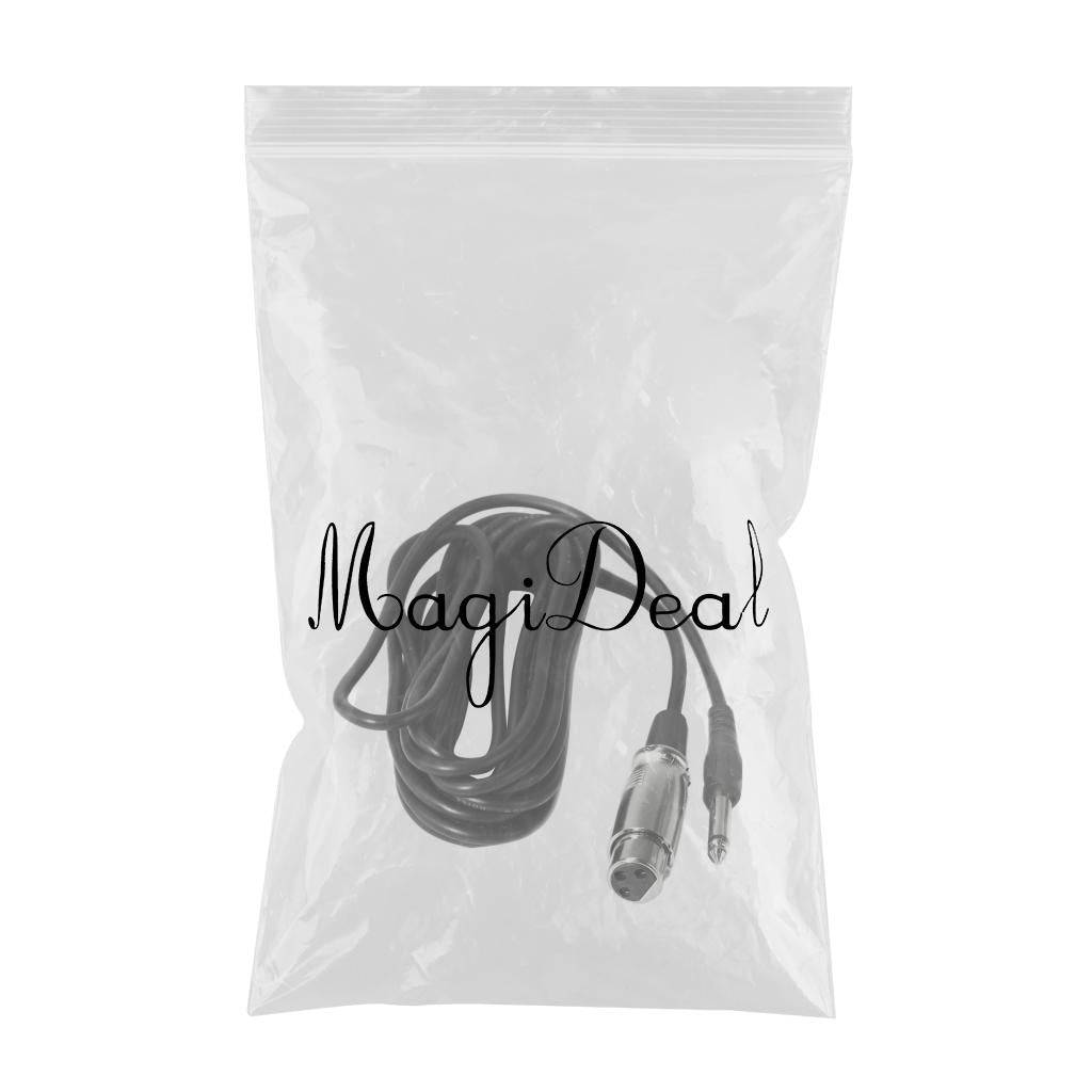 3 Pin XLR Female to 1/4 TRS 6.3mm Stereo Male MIC Microphone Audio Cable 1M