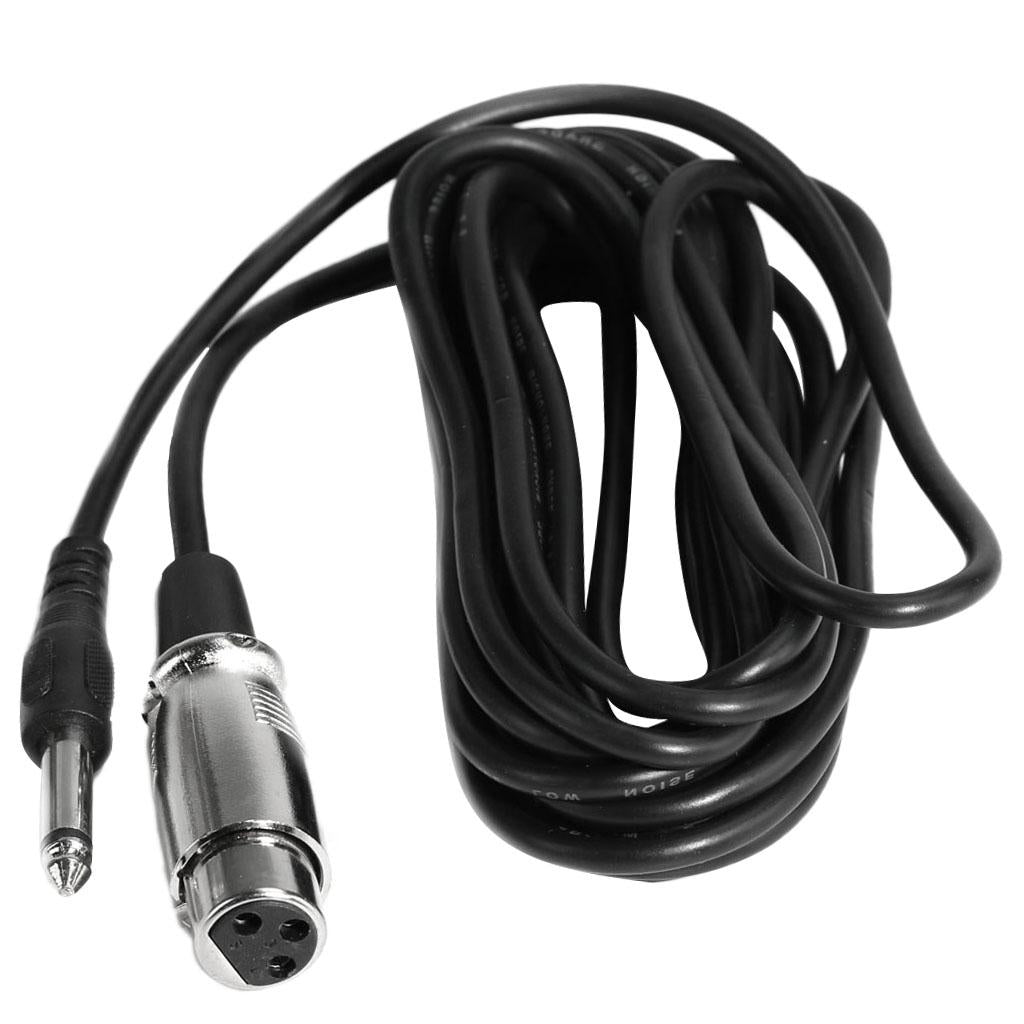 3 Pin XLR Female to 1/4 TRS 6.3mm Stereo Male MIC Microphone Audio Cable 2M