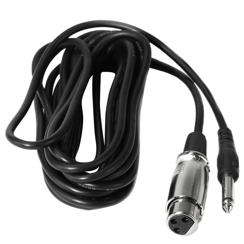 3 Pin XLR Female to 1/4 TRS 6.3mm Stereo Male MIC Microphone Audio Cable 3M