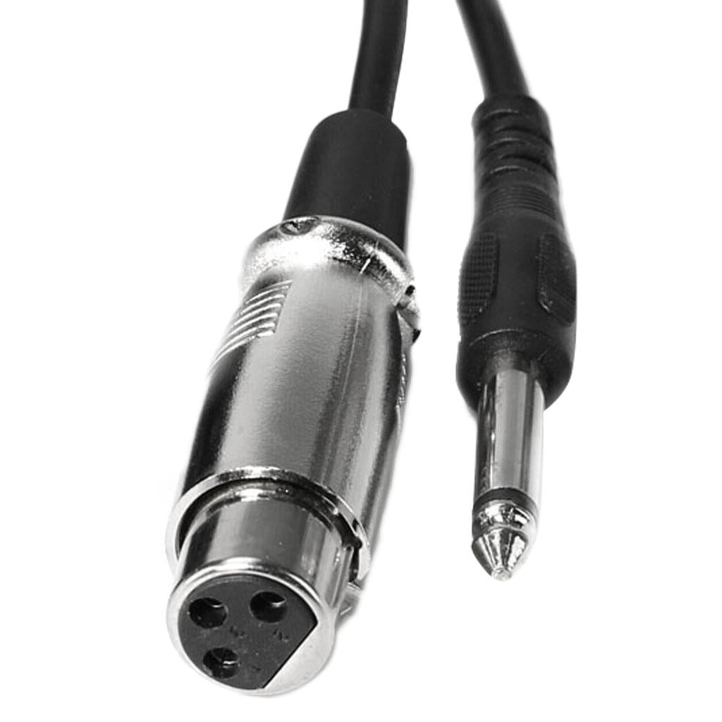 3 Pin XLR Female to 1/4 TRS 6.3mm Stereo Male MIC Microphone Audio Cable 7M