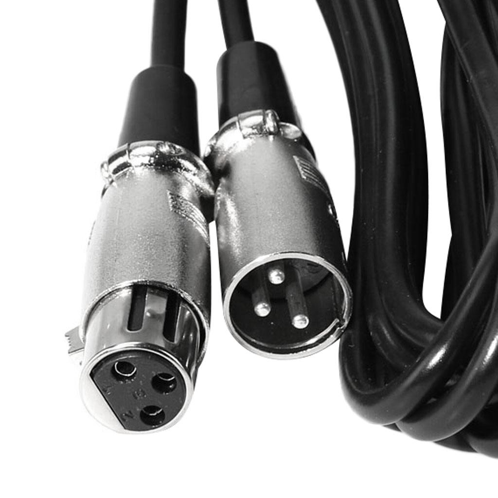 XLR Micr Cable, XLR Male to XLR Female Balanced 3 PIN Mic Cables, Black 7m