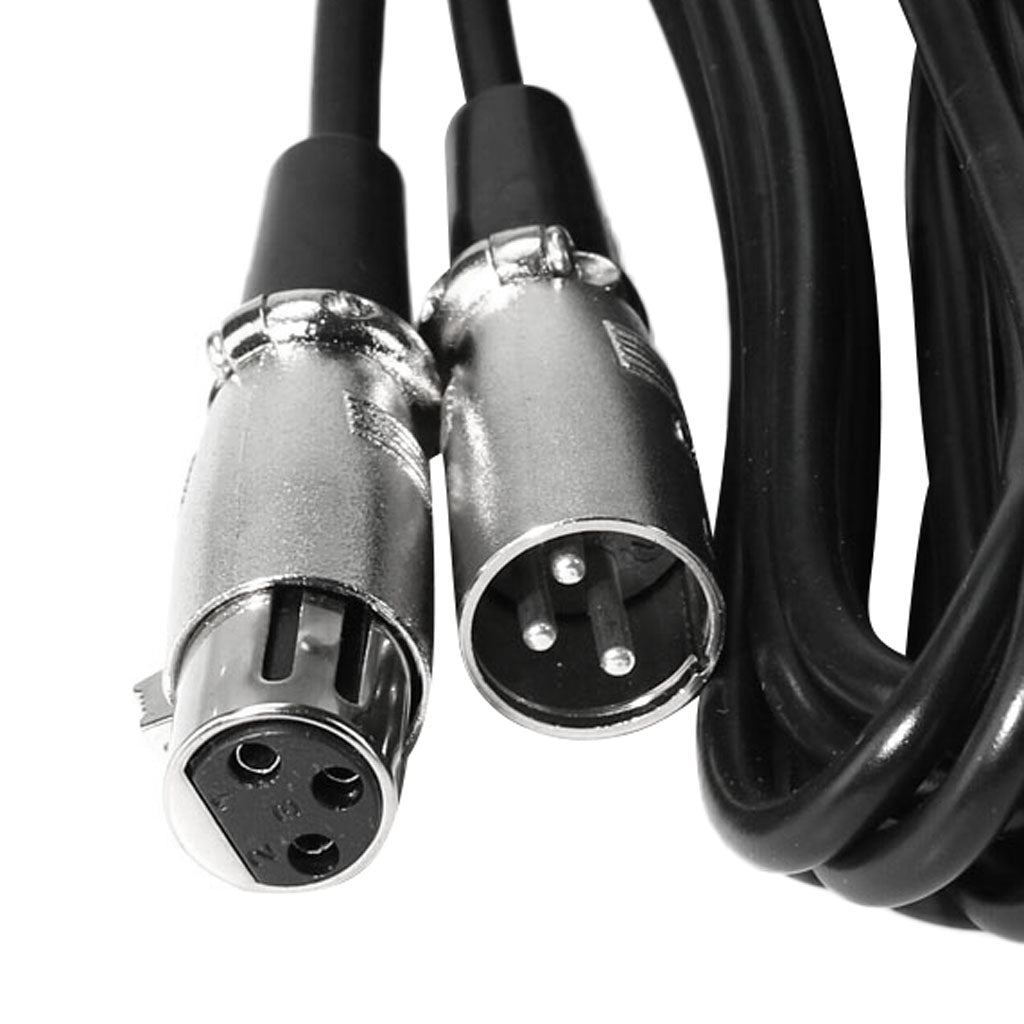 XLR Micr Cable, XLR Male to XLR Female Balanced 3 PIN Mic Cables, Black 10m
