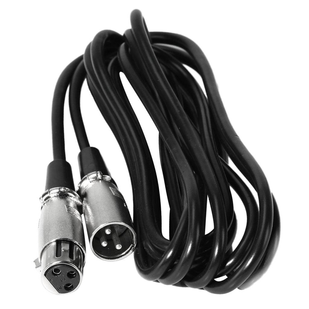 XLR Micr Cable, XLR Male to XLR Female Balanced 3 PIN Mic Cables, Black 20m