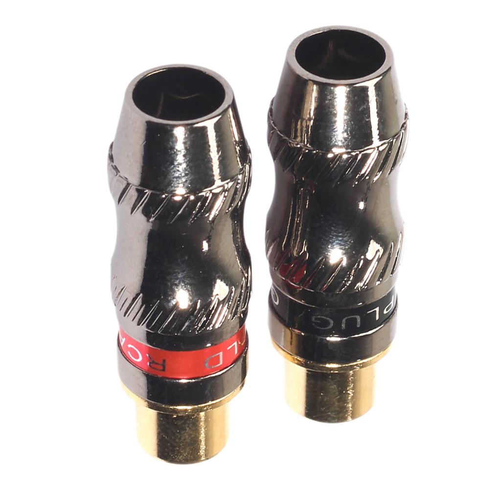 1 Pairs RCA jack Connector Female Microphone Headphone Audio Cable Adapter