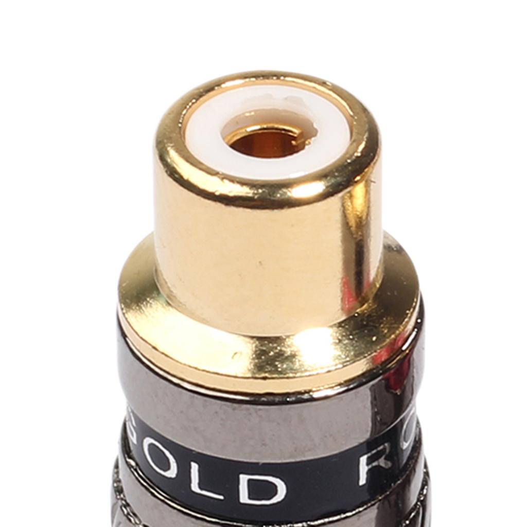 1 Pairs RCA jack Connector Female Microphone Headphone Audio Cable Adapter