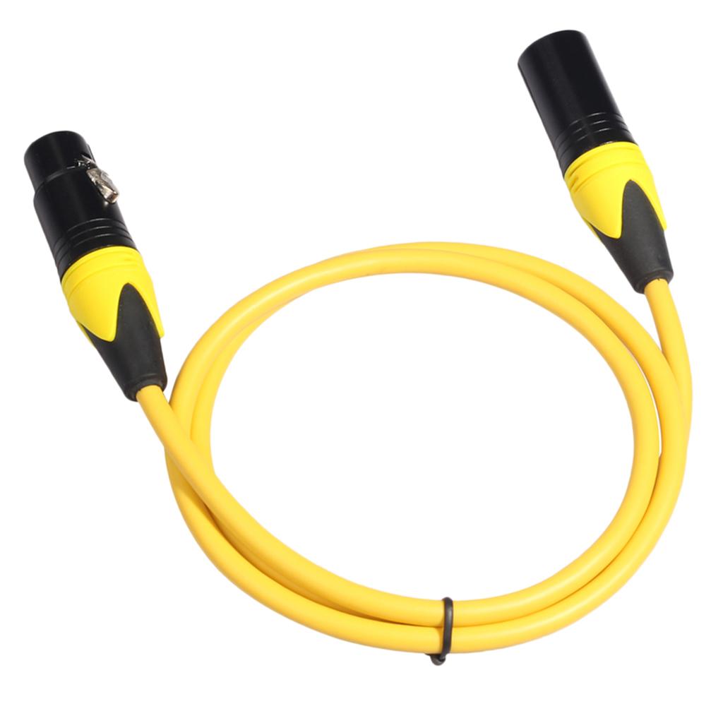 XK303 Male to Female Audio Cable For Microphone Sound Console Yellow 1m