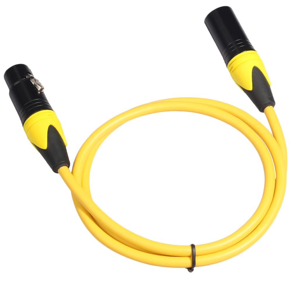 XK303 Male to Female Audio Cable For Microphone Sound Console Yellow 1m