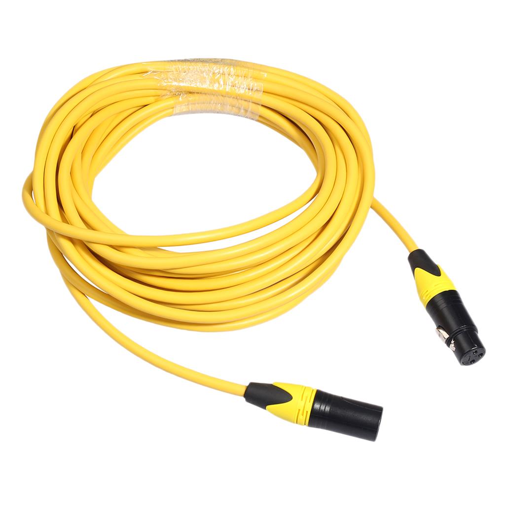 XK303 Male to Female Audio Cable For Microphone Sound Console Yellow 5m