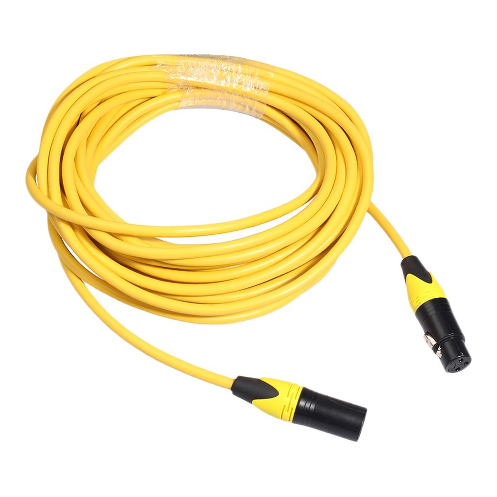 XK303 Male to Female Audio Cable For Microphone Sound Console Yellow 5m