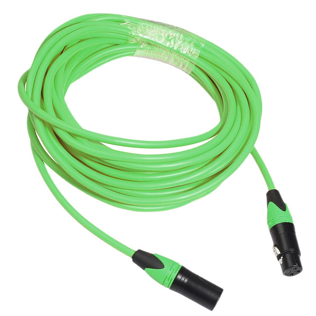 XK303 Male to Female Audio Cable For Microphone Sound Console Green 5m