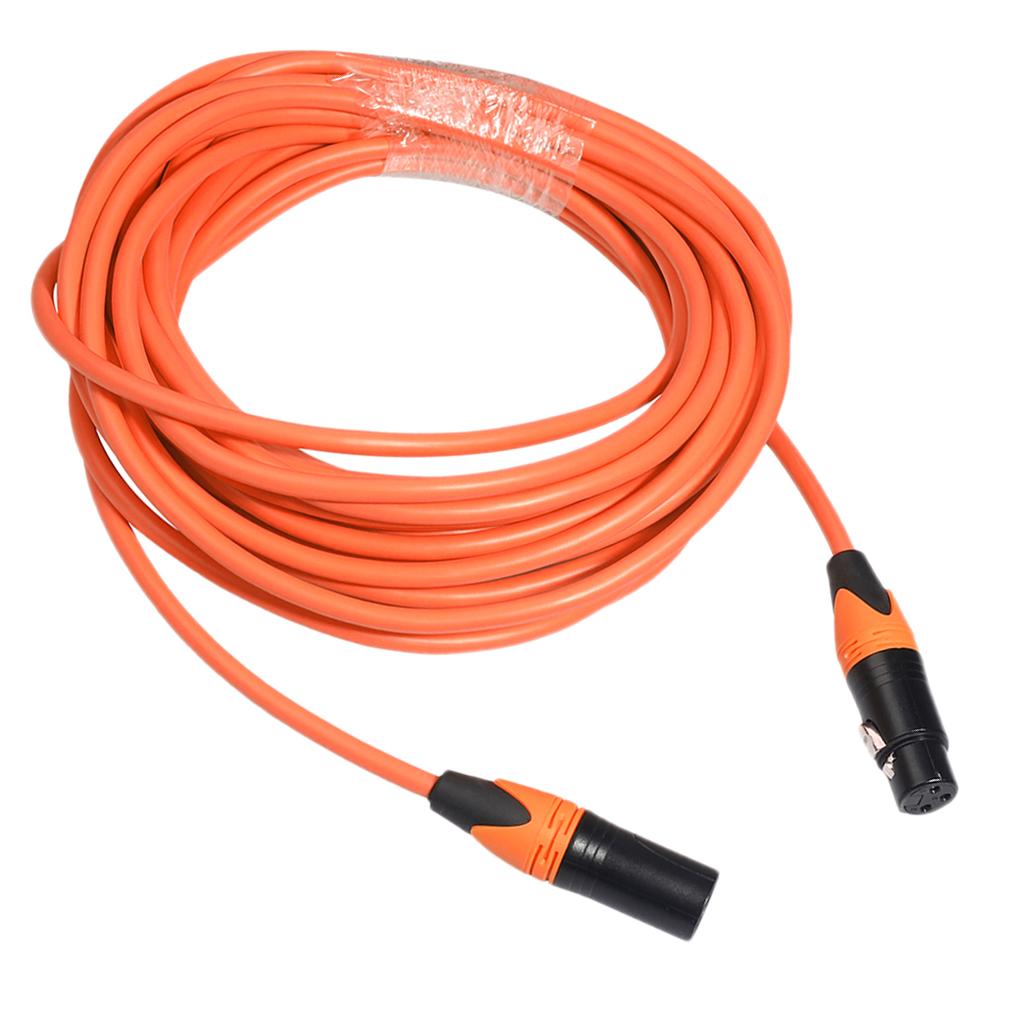XK303 Male to Female Audio Cable For Microphone Sound Console Orange 5m