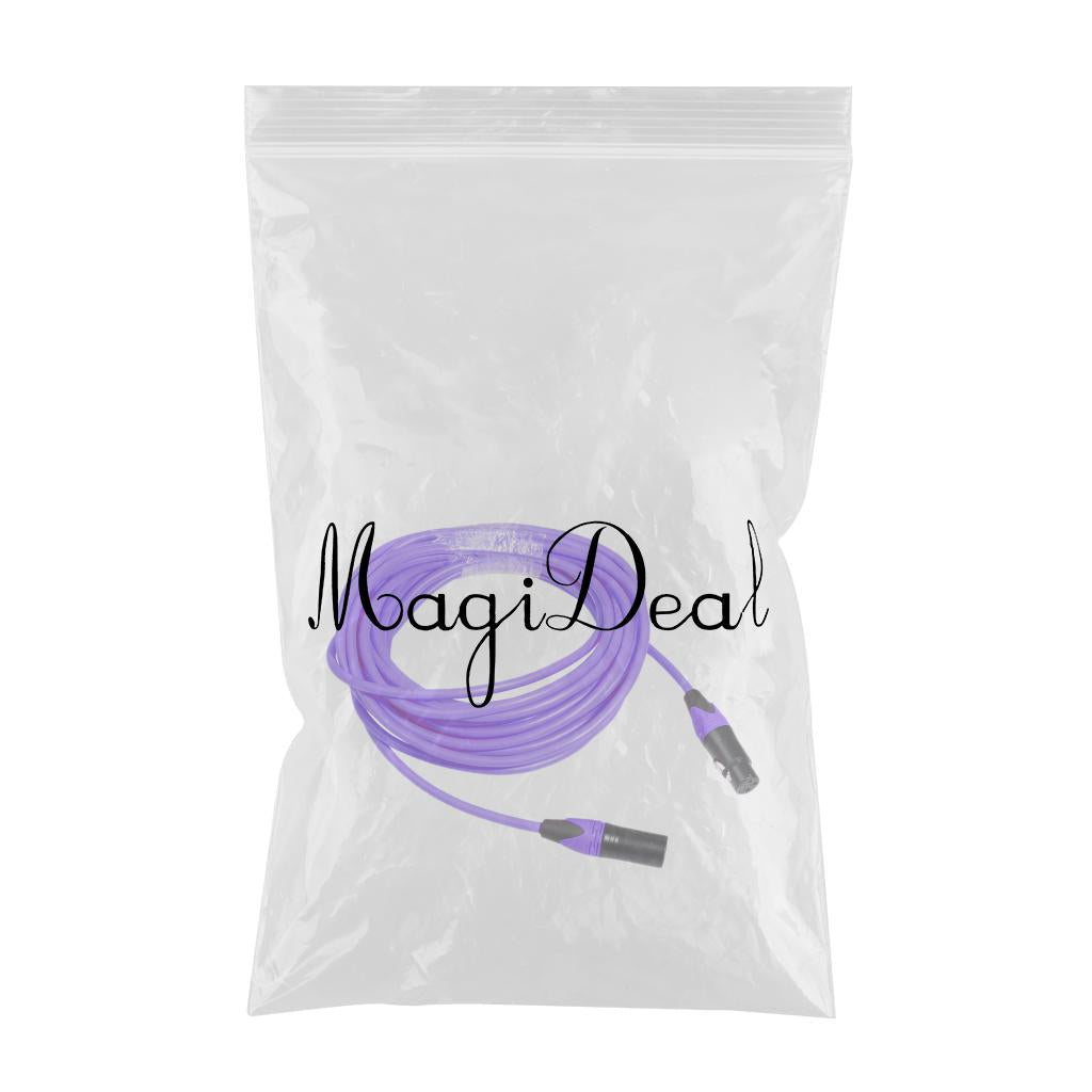 XLR Male to Female Audio Cable For Microphone Sound Console Wire Purple 5m
