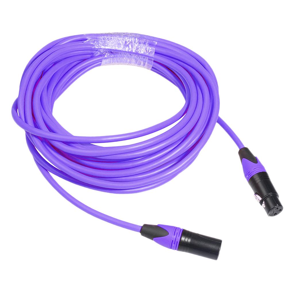 XLR Male to Female Audio Cable For Microphone Sound Console Wire Purple 5m