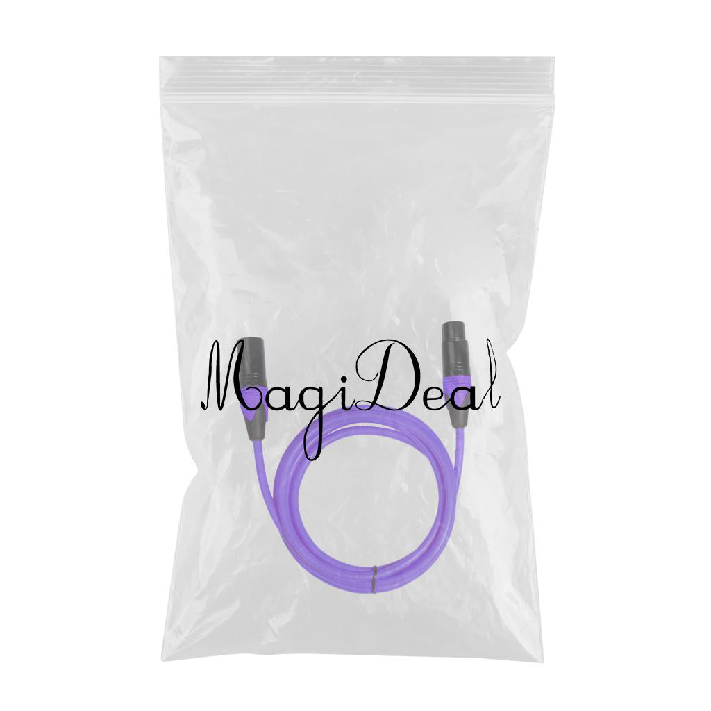 XLR Male to Female Audio Cable For Microphone Sound Console Wire Purple 3m