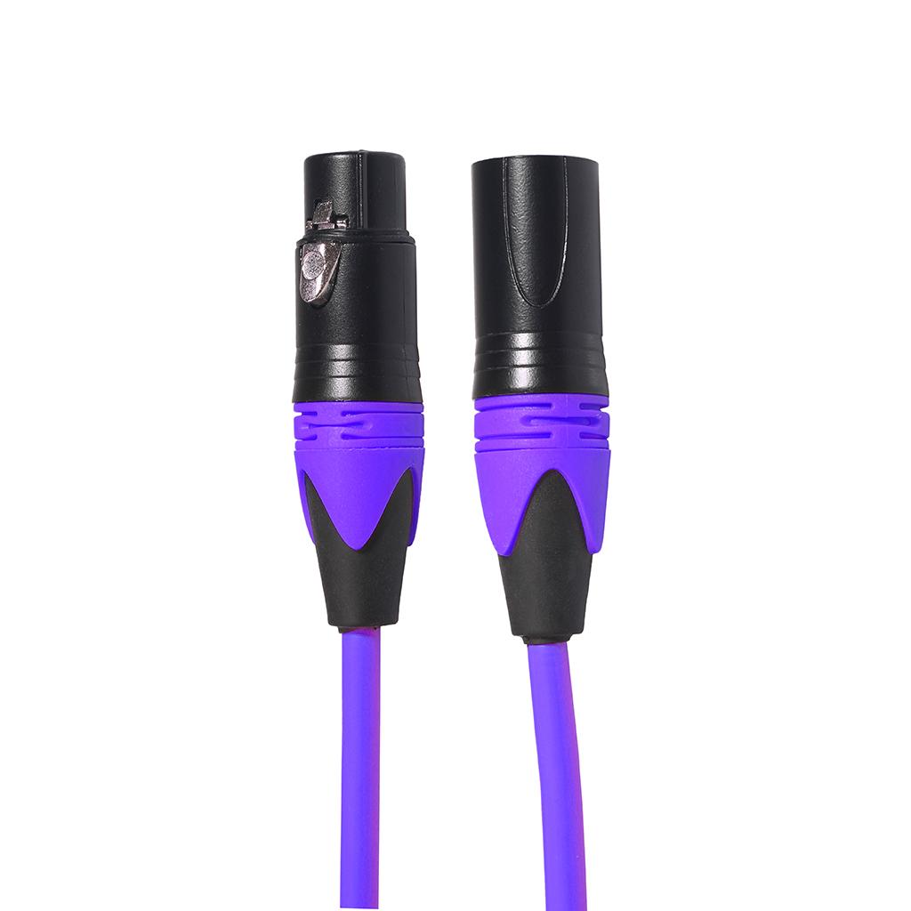 XLR Male to Female Audio Cable For Microphone Sound Console Wire Purple 3m
