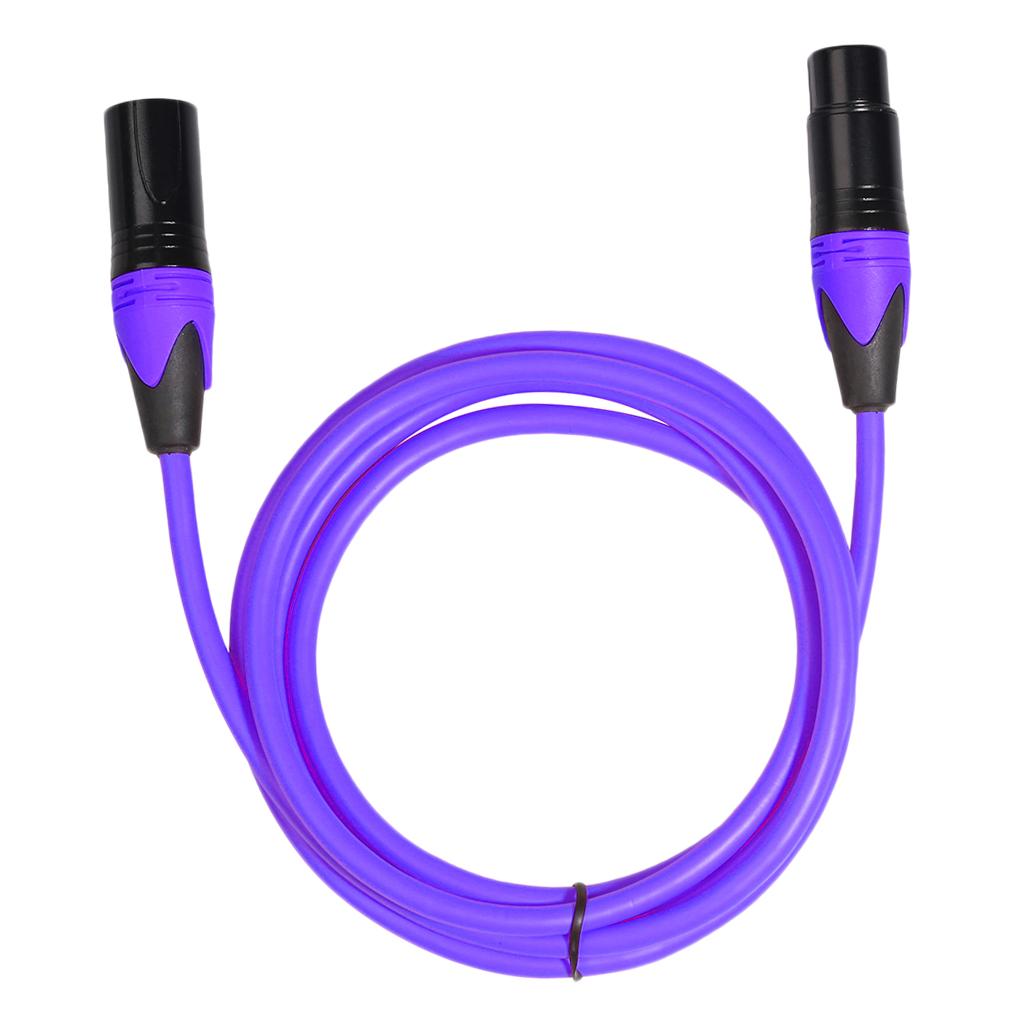 XLR Male to Female Audio Cable For Microphone Sound Console Wire Purple 3m