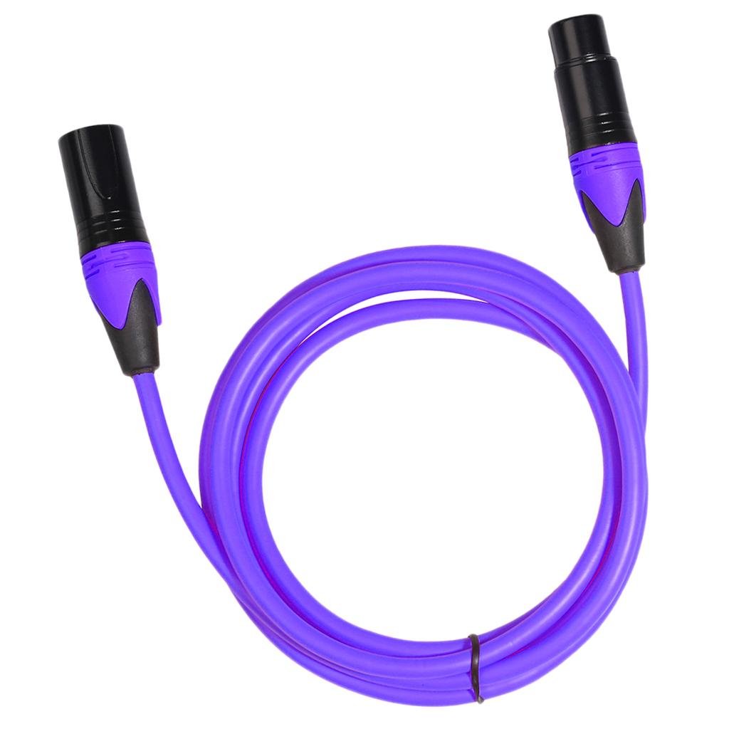 XLR Male to Female Audio Cable For Microphone Sound Console Wire Purple 3m