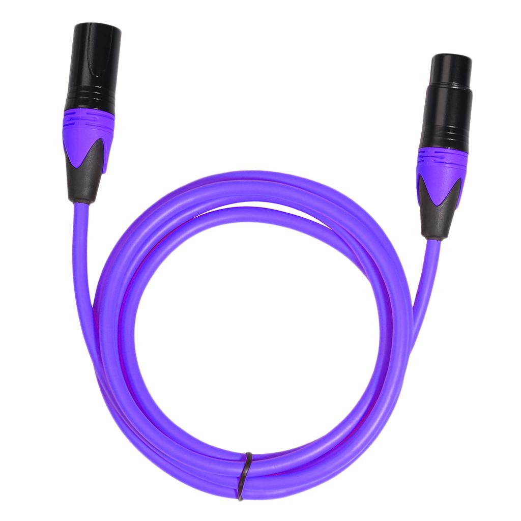XLR Male to Female Audio Cable For Microphone Sound Console Wire Purple 3m