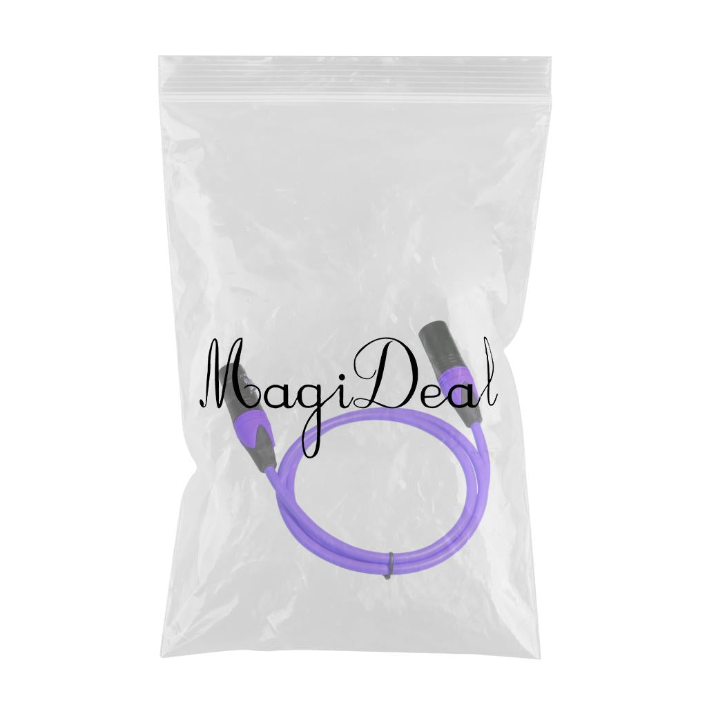 XLR Male to Female Audio Cable For Microphone Sound Console Wire Purple 1.8m