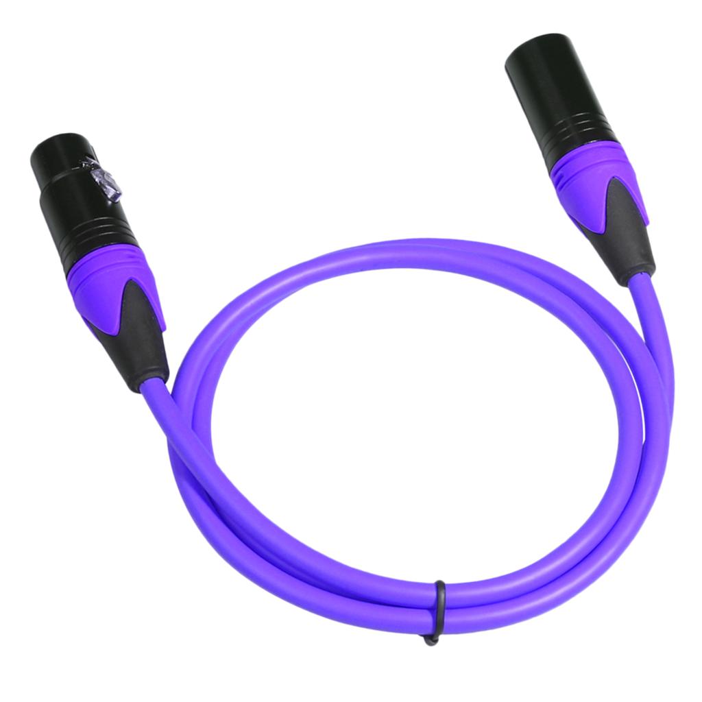 XLR Male to Female Audio Cable For Microphone Sound Console Wire Purple 1.8m
