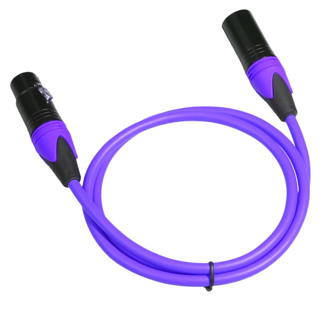 XLR Male to Female Audio Cable For Microphone Sound Console Wire Purple 1.8m
