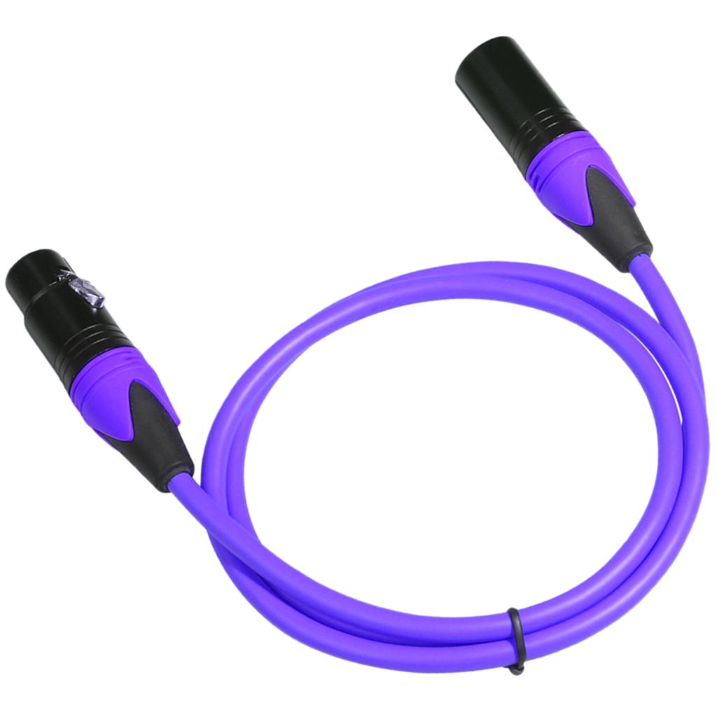 XLR Male to Female Audio Cable For Microphone Sound Console Wire Purple 1.8m