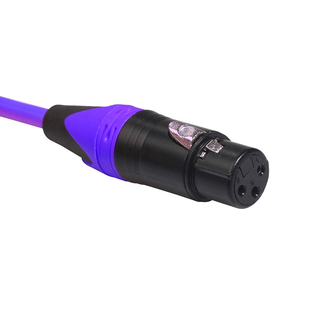 XLR Male to Female Audio Cable For Microphone Sound Console Wire Purple 1m