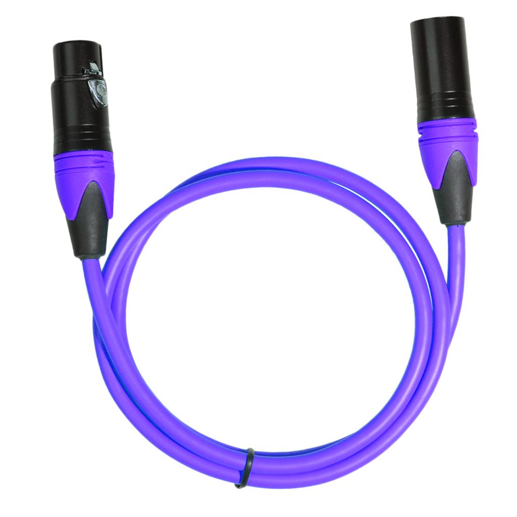XLR Male to Female Audio Cable For Microphone Sound Console Wire Purple 1m