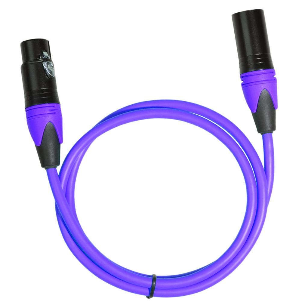 XLR Male to Female Audio Cable For Microphone Sound Console Wire Purple 1m