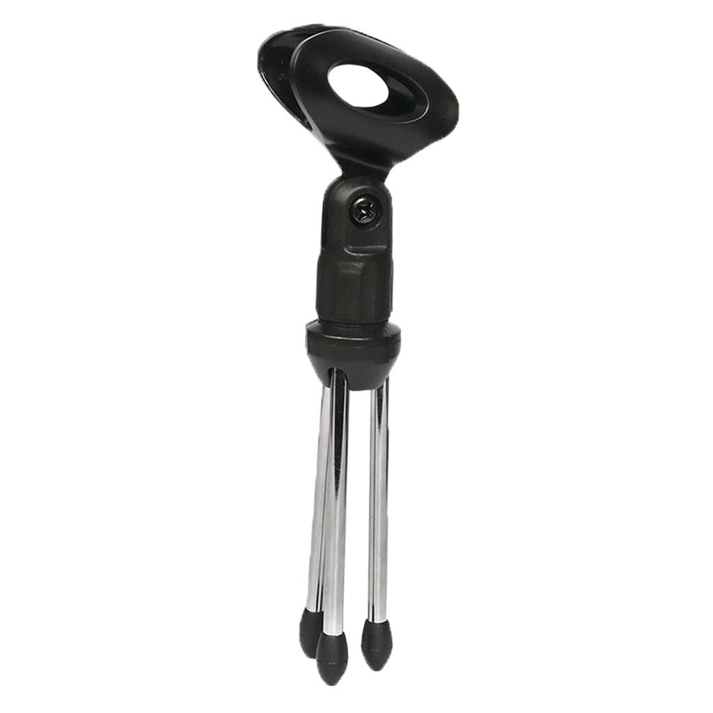 Adjustable Microphone Tripod Stand Holder with Clip for 28-30mm Microphone
