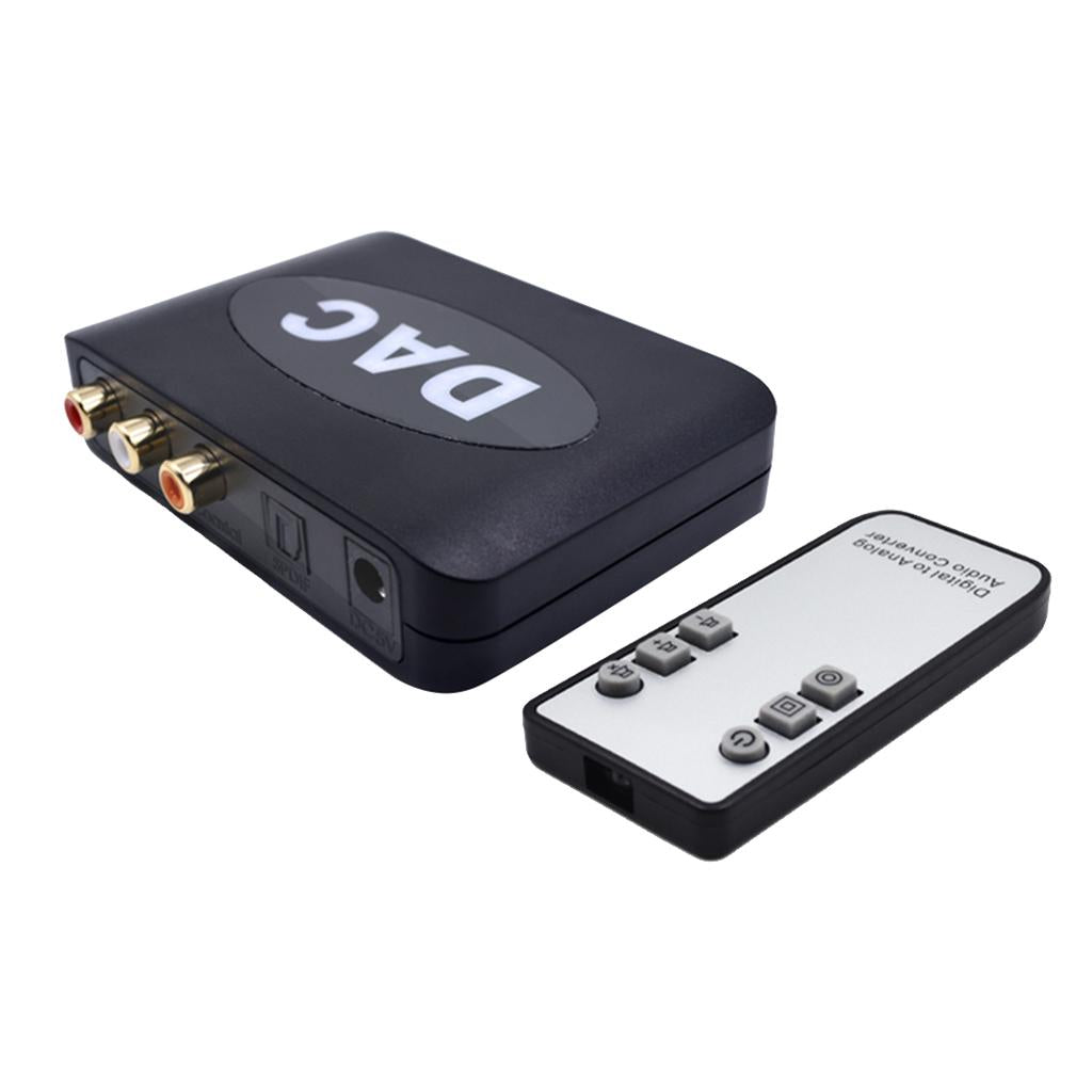 Optical Coax Digital to Analog Converter Audio Adapter RCA LR Stereo