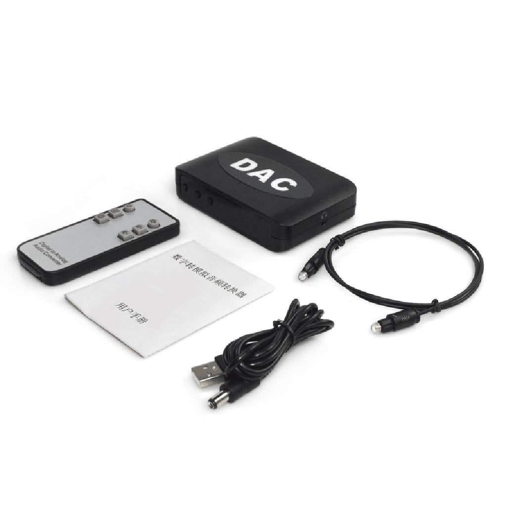 Optical Coax Digital to Analog Converter Audio Adapter RCA LR Stereo