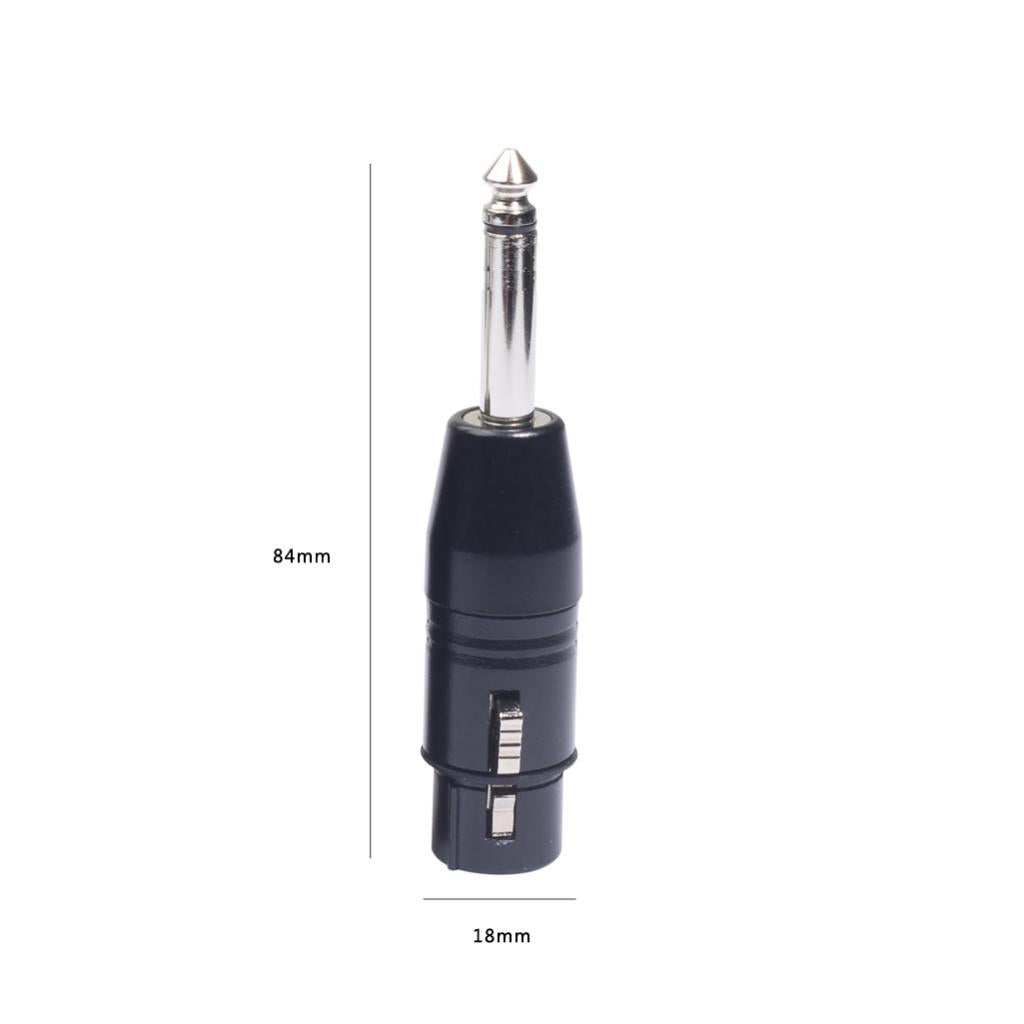 3 Pin XLR Female to 6.35mm Male Mono Jack Lead Adapter Microphone Leader