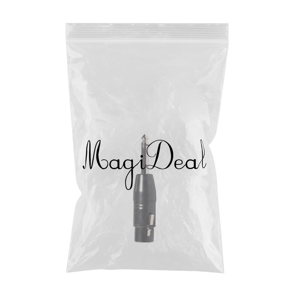 3 Pin XLR Female to 6.35mm Male Mono Jack Lead Adapter Microphone Leader