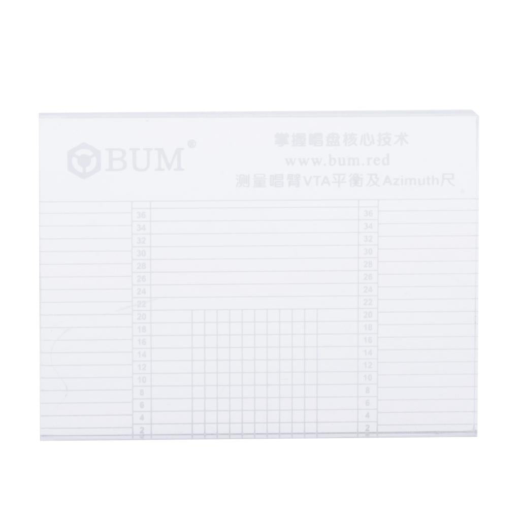 LP Vinyl Record Player Tonearm VTA & Cartridge Azimuth Ruler