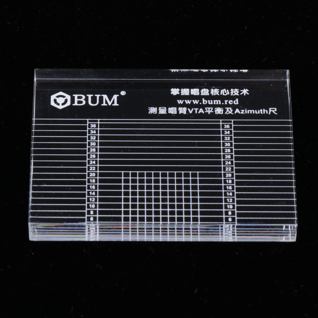 LP Vinyl Record Player Tonearm VTA & Cartridge Azimuth Ruler