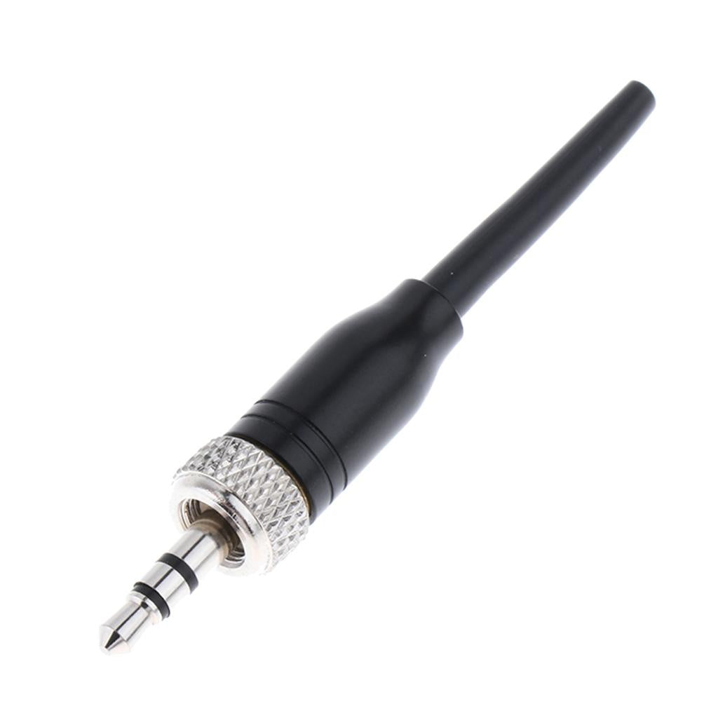 1x 3.5mm Lock Stereo Jack Plug DIY Audio Connector for Microphone Black 6cm