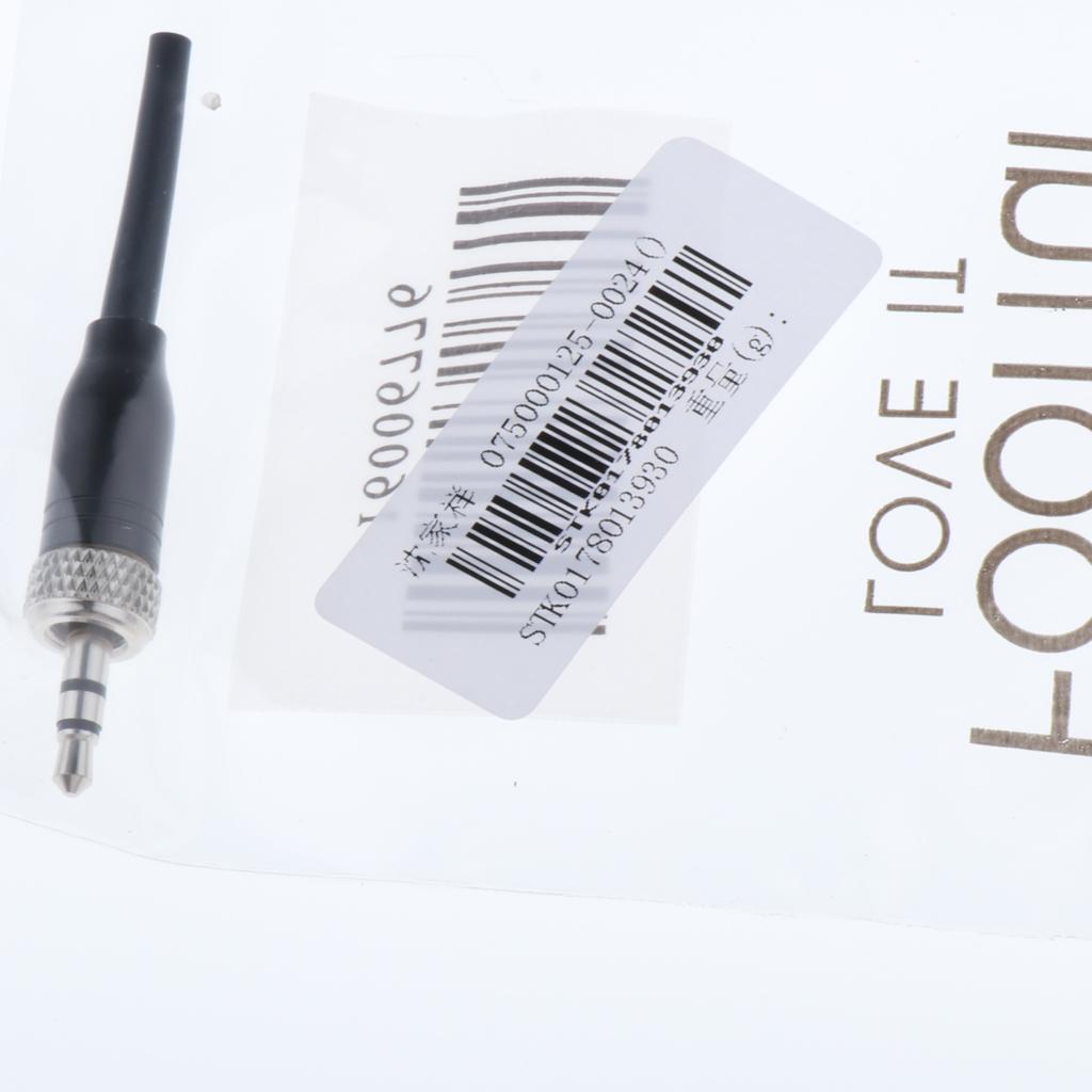 1x 3.5mm Lock Stereo Jack Plug DIY Audio Connector for Microphone Black 6cm