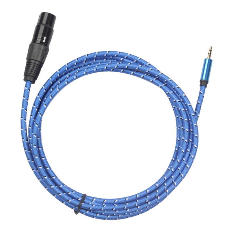 Audio Cable Cord Line 3.5mm Male to XLR Female Connection Plug Adapter